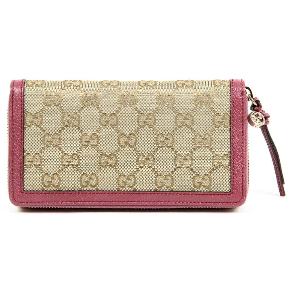Monedero Gucci Bree Original GG con cremallera para mujer