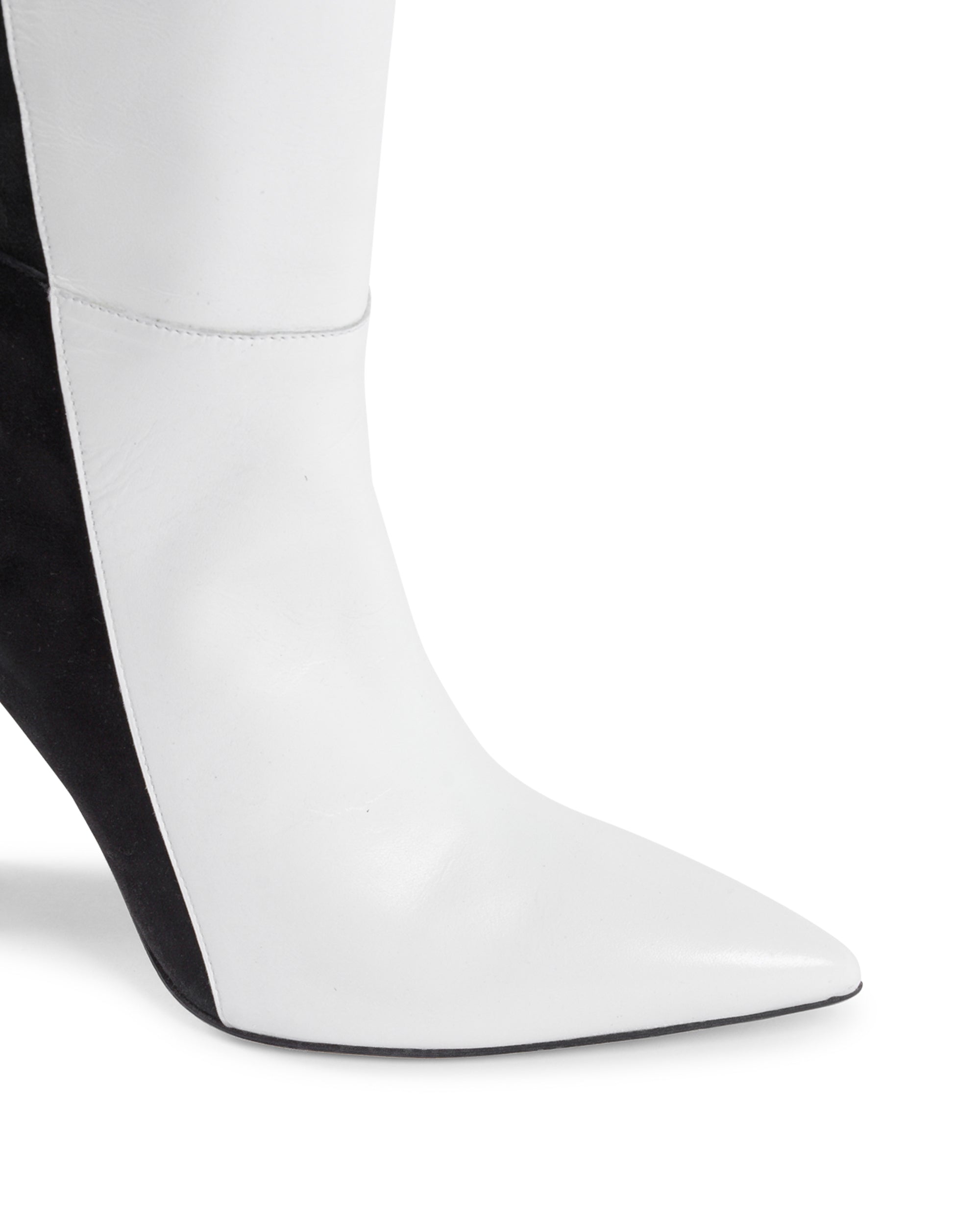 Alexandra - Bota Alta Negro Blanco 