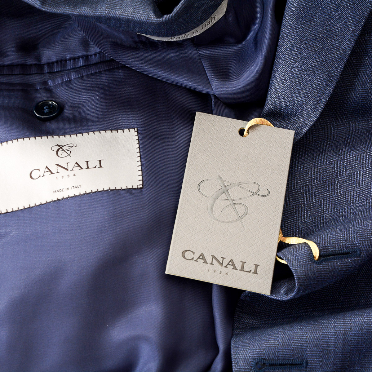 Canali Mens Suit Long Sleeves Blue