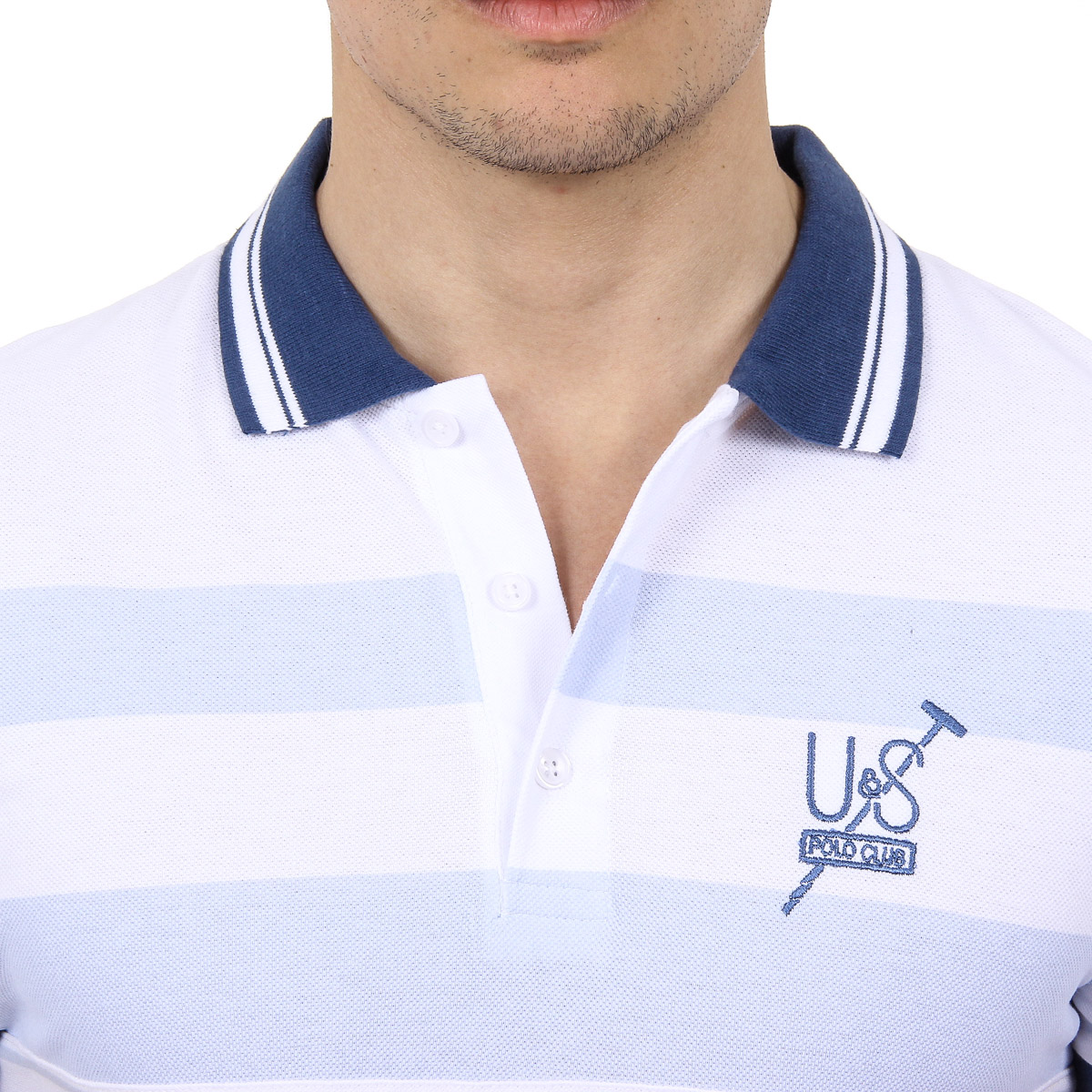 Polo Ufford & Suffolk Polo Club para hombre, manga corta, US006, azul