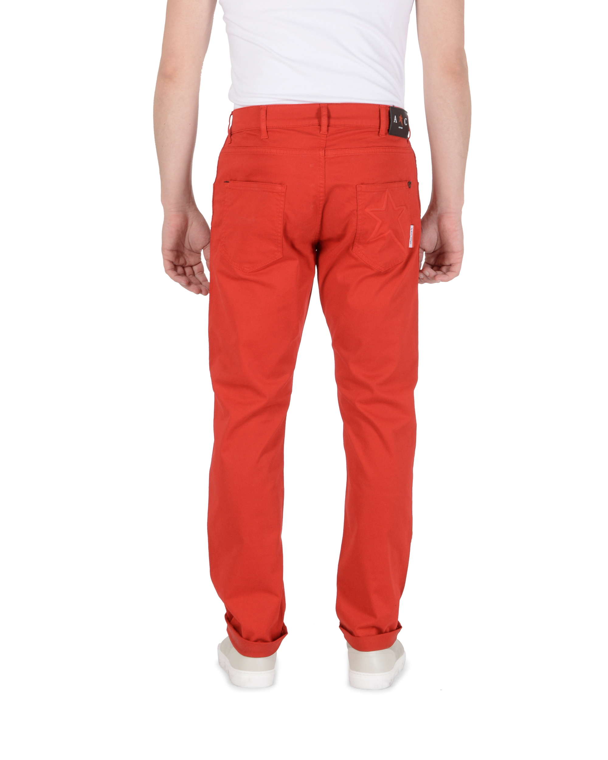 Andrew Charles Mens Trousers Regular Fit FRANK RED