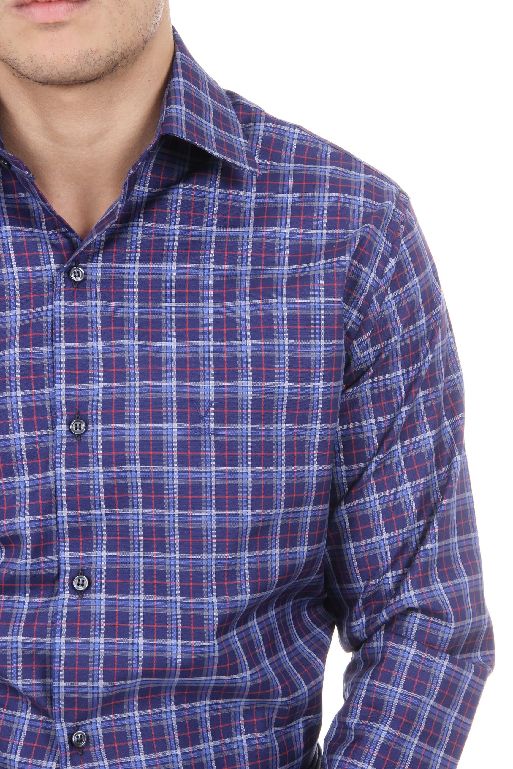 Camisa clásica moderna de corte italiano para hombre V 1969, talla 377, 034