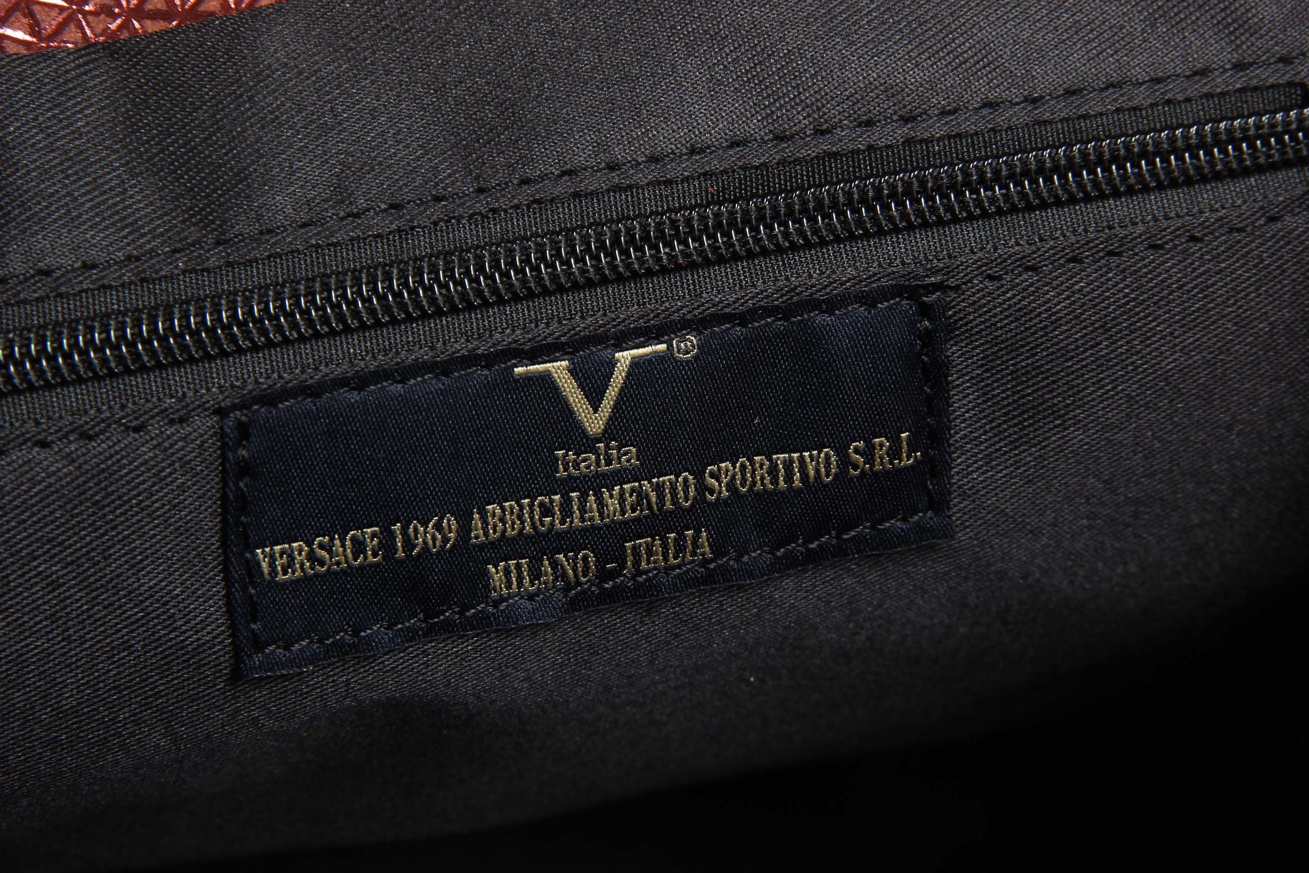 Bolso de mano para mujer V 1969 Italia V016-S RUGA STAMPATO BORDEAUX