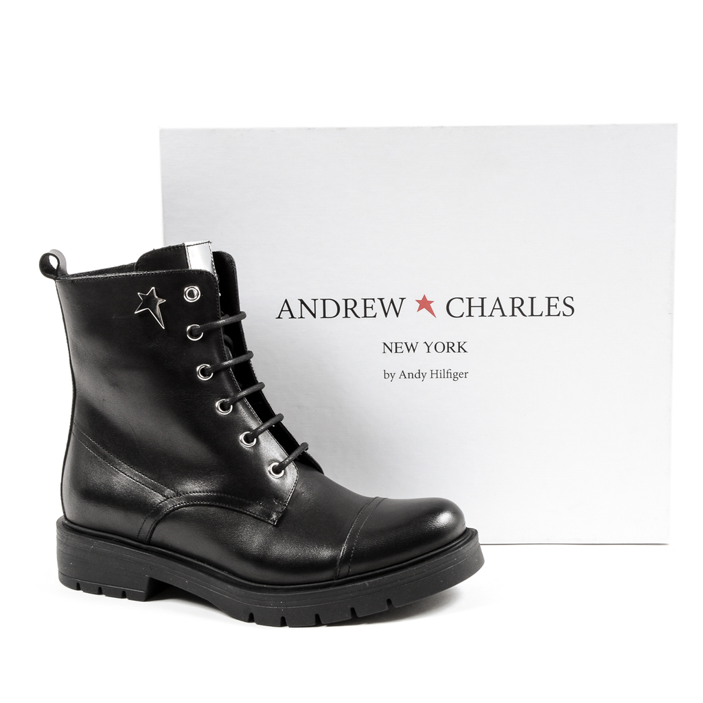 Andrew Charles Womens Short Boot Black SELEMA