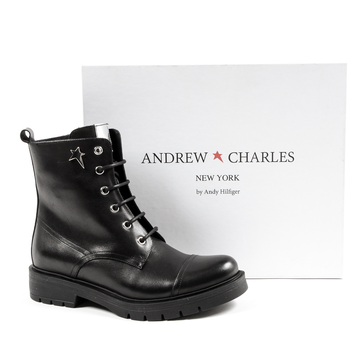 Andrew Charles Womens Short Boot Black SELEMA