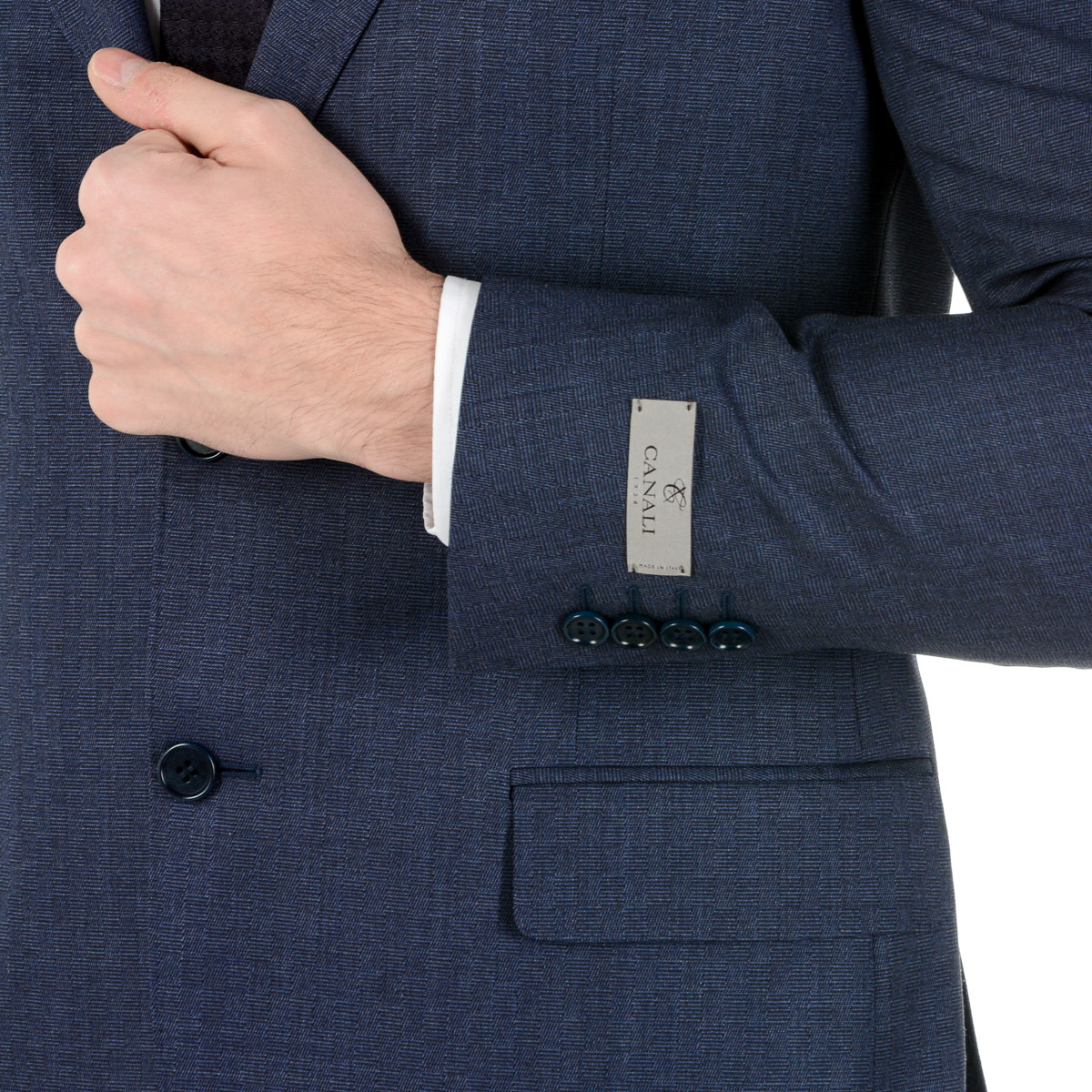 Canali Mens Suit Long Sleeves Blue