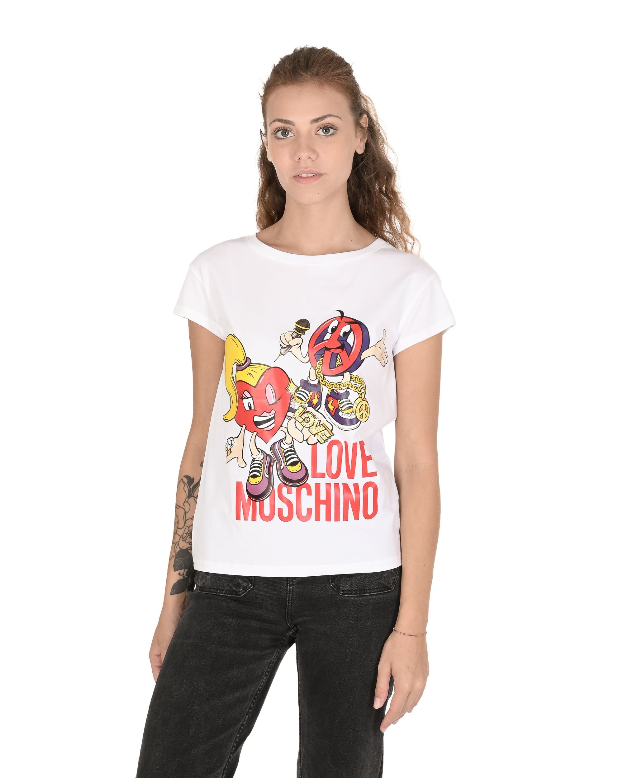 Camiseta de mujer Love Moschino W 4 F30 1M E 2065 A00 BLANCO ÓPTICO