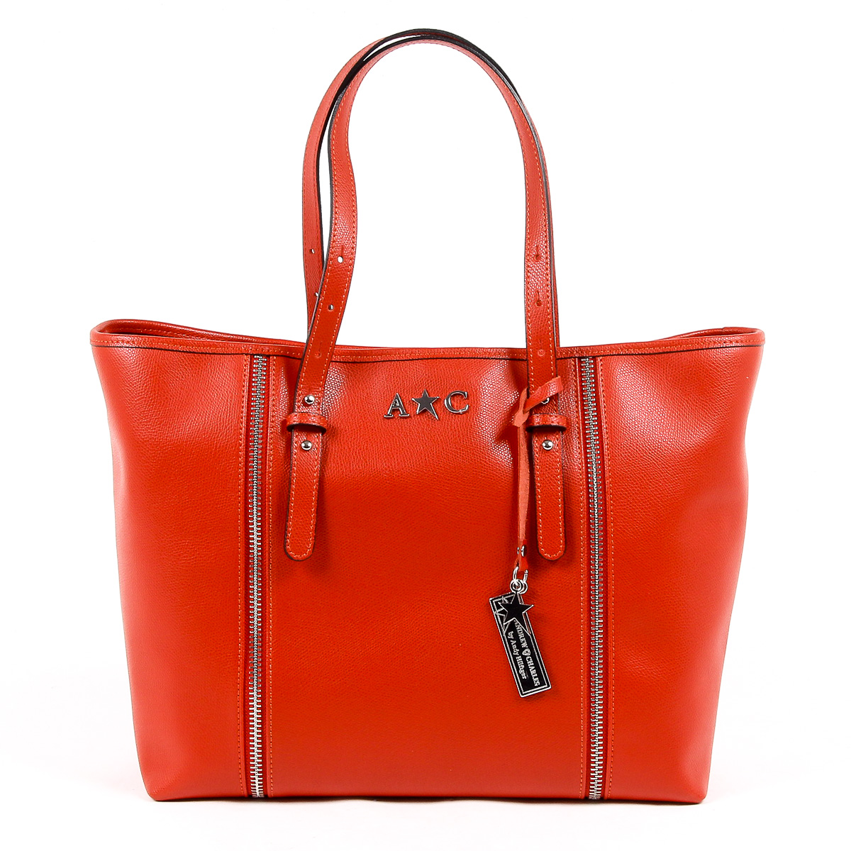 Andrew Charles Womens Handbag Red ETHEL