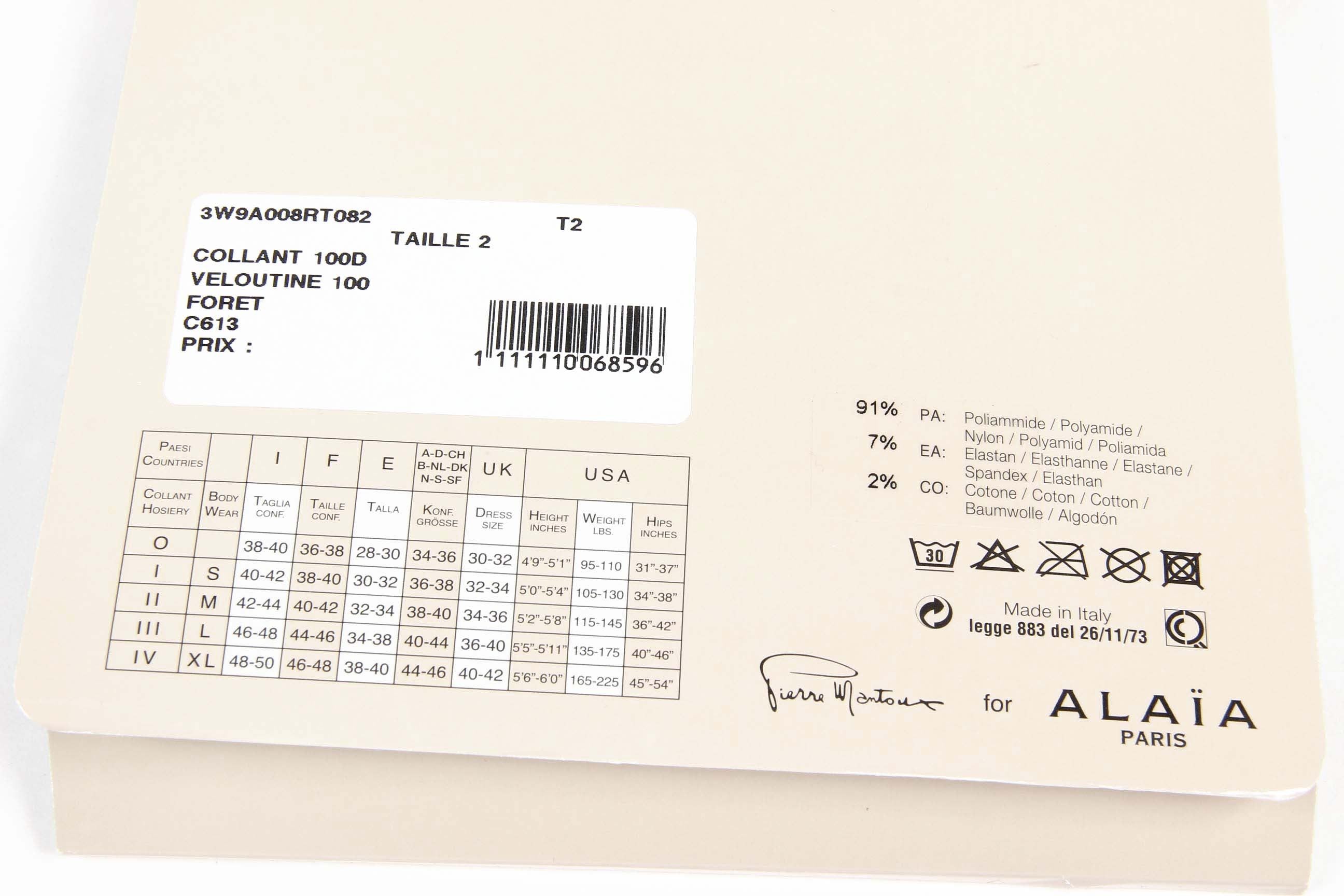 Mallas Azzedine Alaia para mujer 3W9A008RT082 C613