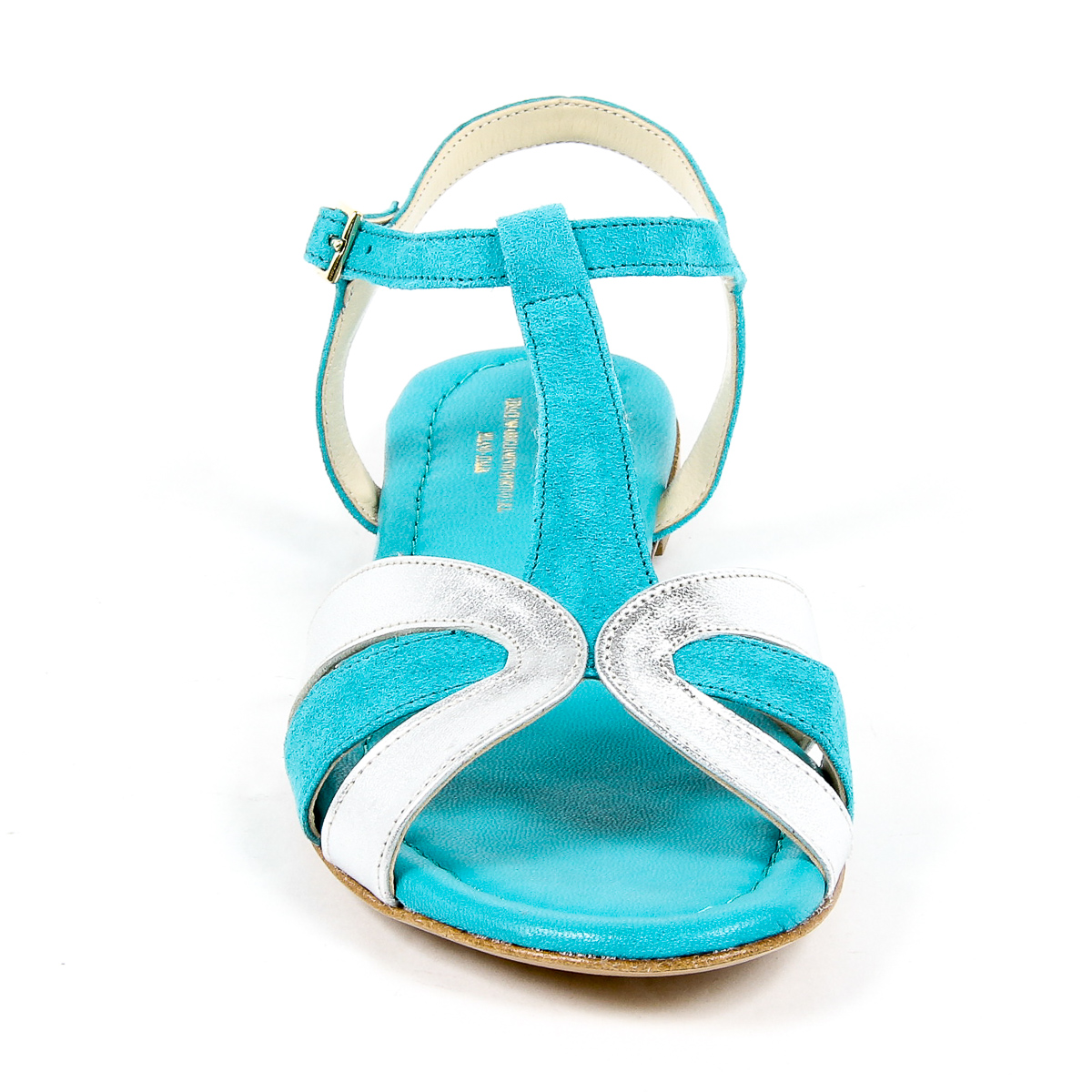 V 1969 Italia Sandalia plana para mujer Azul claro GRAZIA