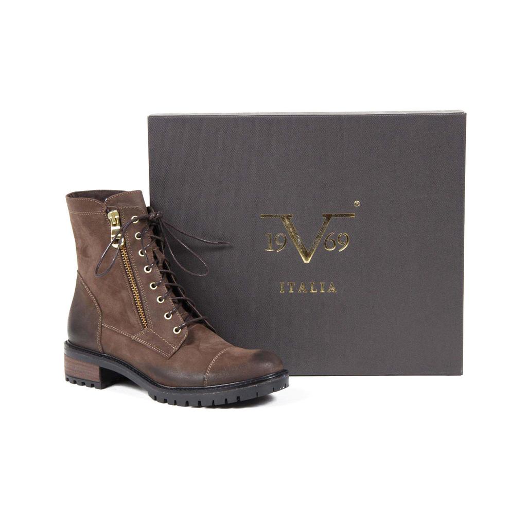 Bota corta para mujer V 1969 Italia B1476 MOHAIR T. MORO