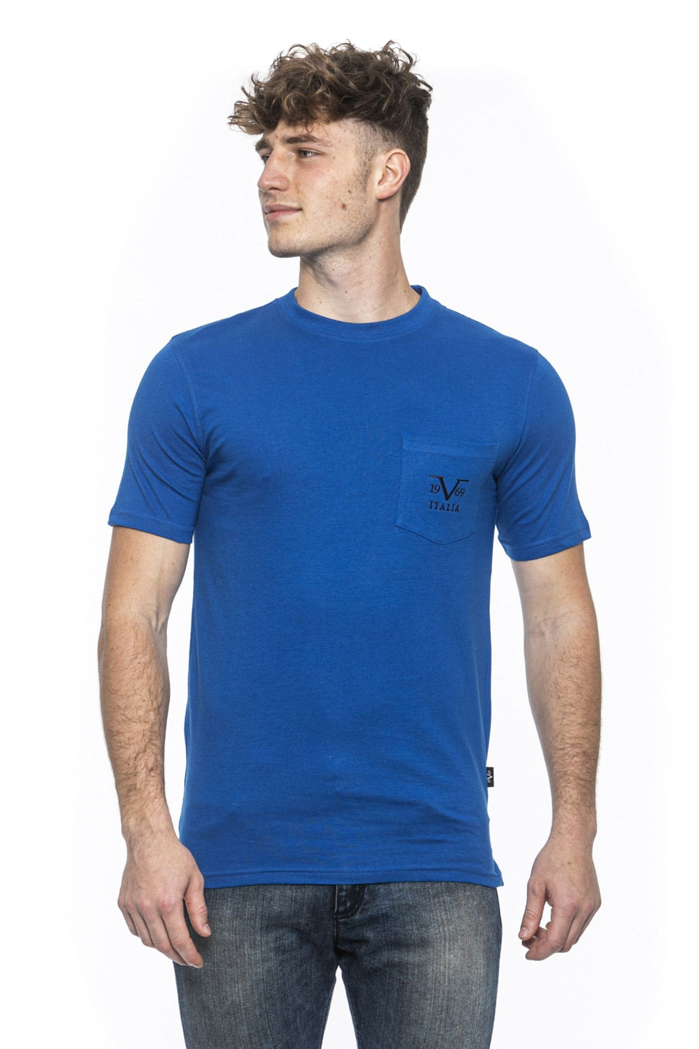 19V69 Italia Camiseta para hombre Azul IVAN ROYAL BLUE