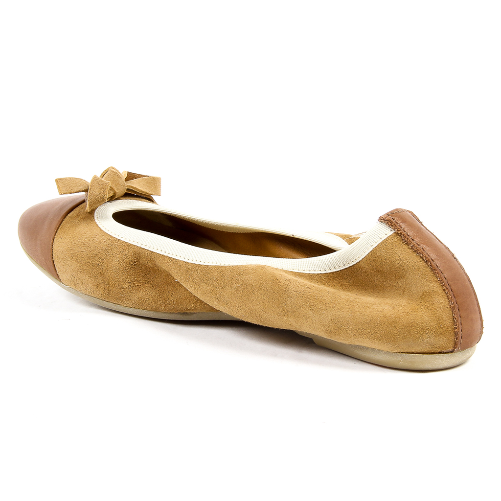 V 1969 Italia Womens Soft Ballerina Brown PAMELA