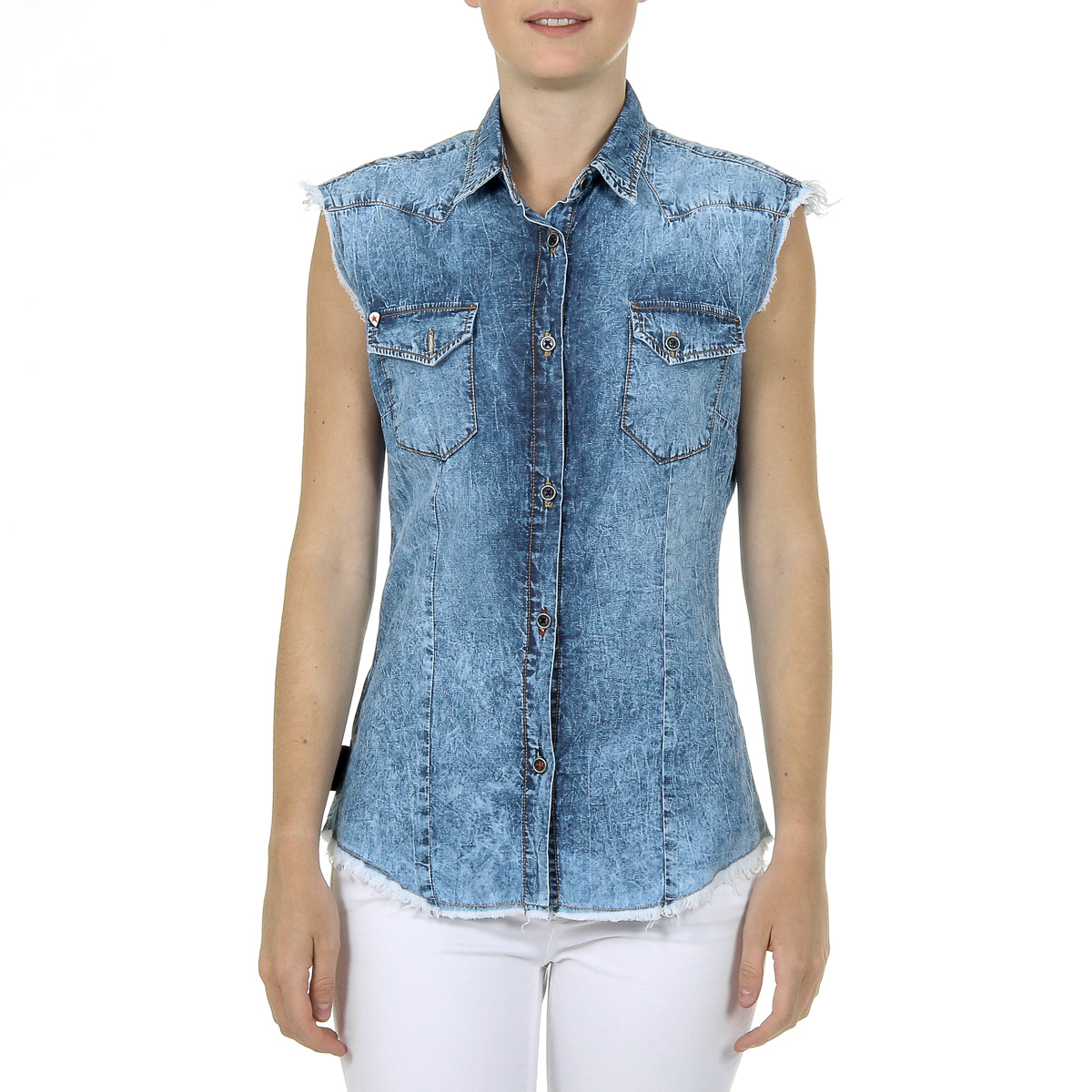 Camisa vaquera sin mangas para mujer Andrew Charles CAMILIA