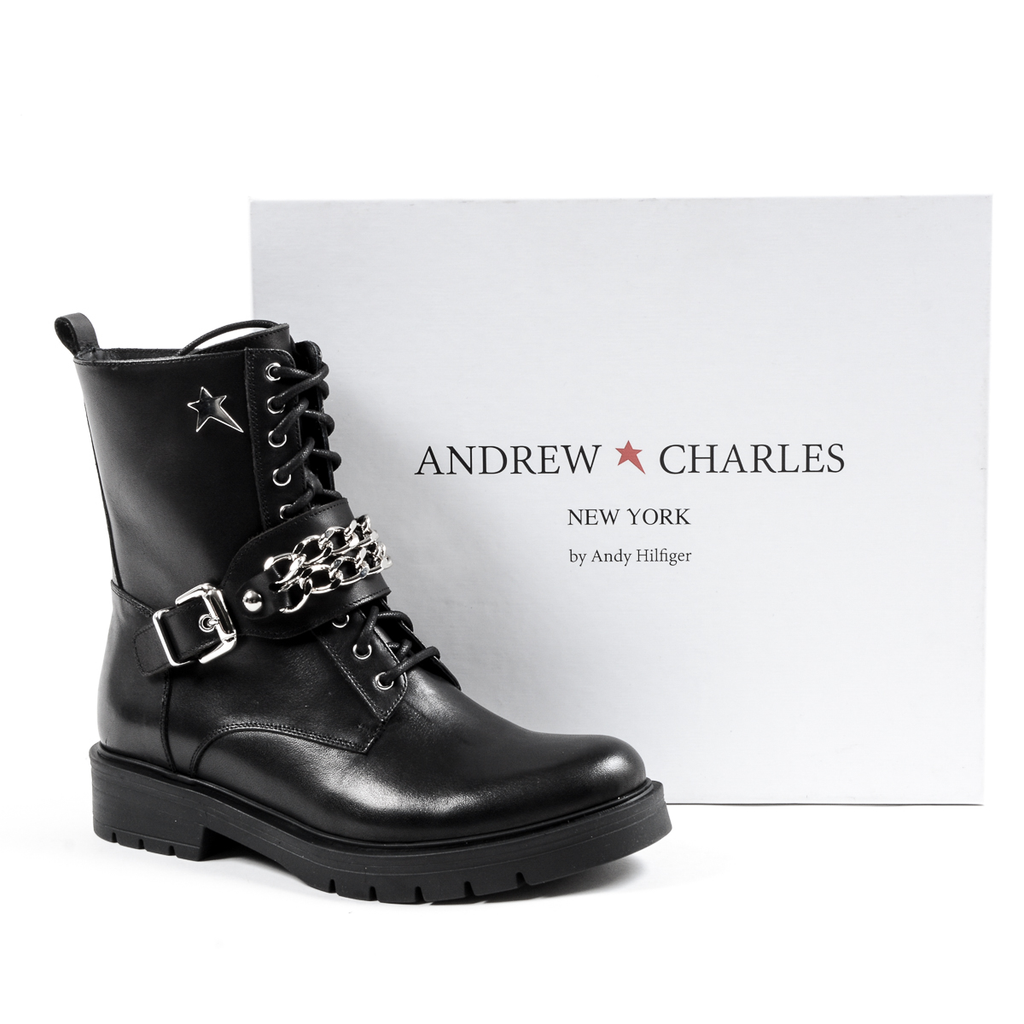 Andrew Charles Womens Short Boot Black AMY