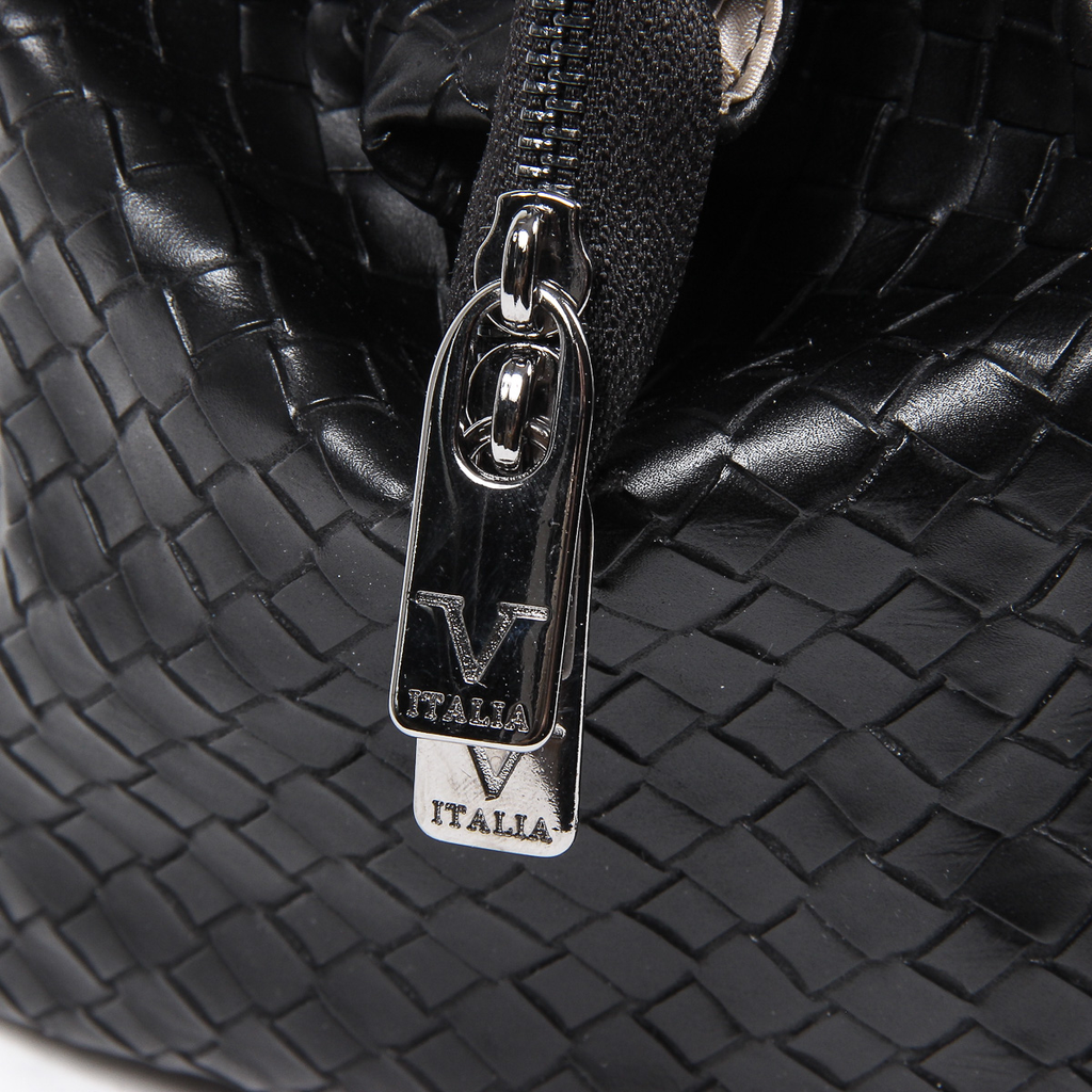 Bolso de mano para hombre V 1969 Italia negro WILLY
