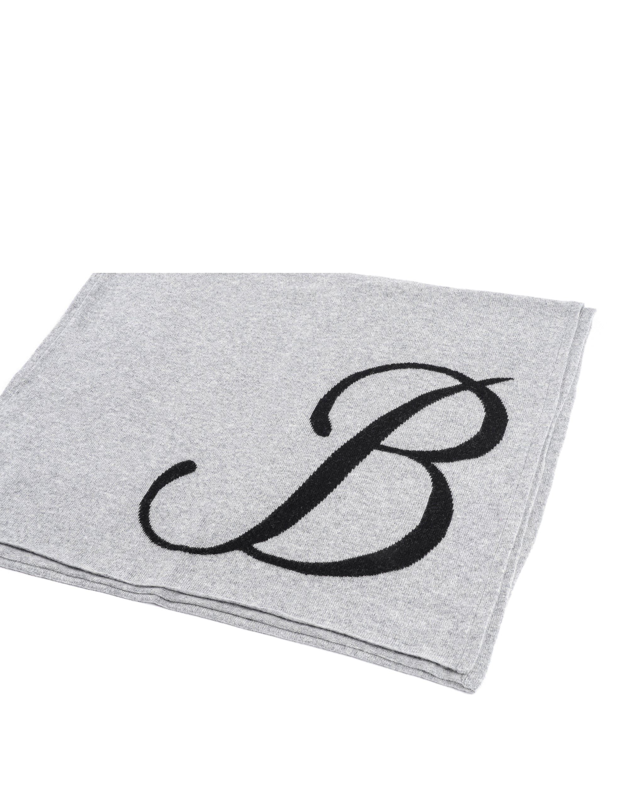 Bufanda de cachemira con monograma - Gris