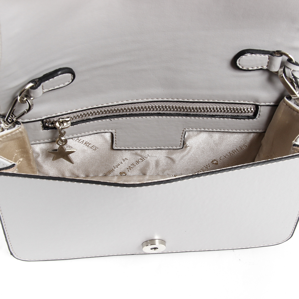 Bolso de mano para mujer Andrew Charles gris claro PAIGE