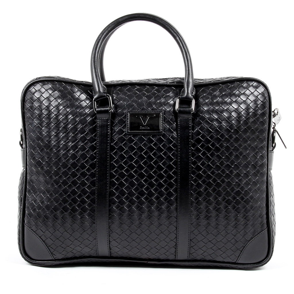 Bolso de mano para hombre V 1969 Italia negro EVAN