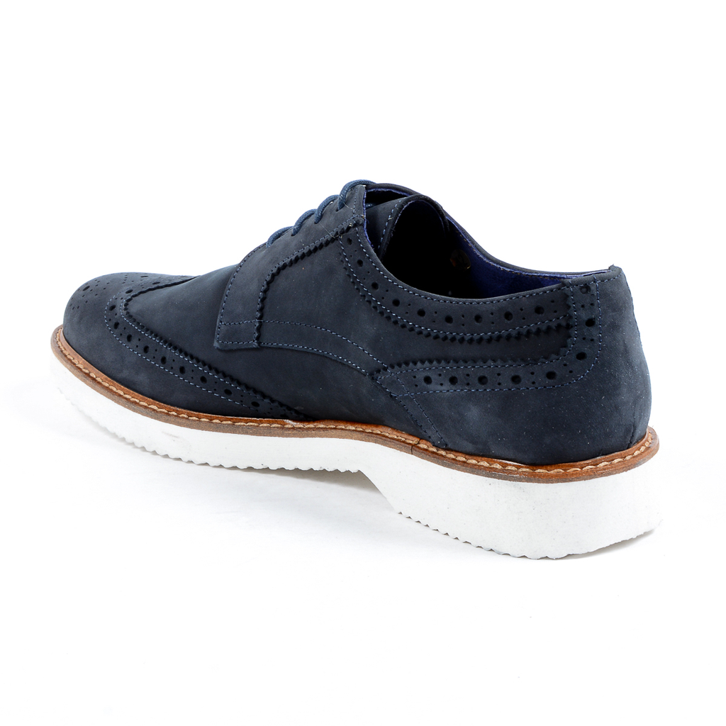 V 1969 Italia - Zapato Oxford Brogue para hombre, color azul, PEDRO