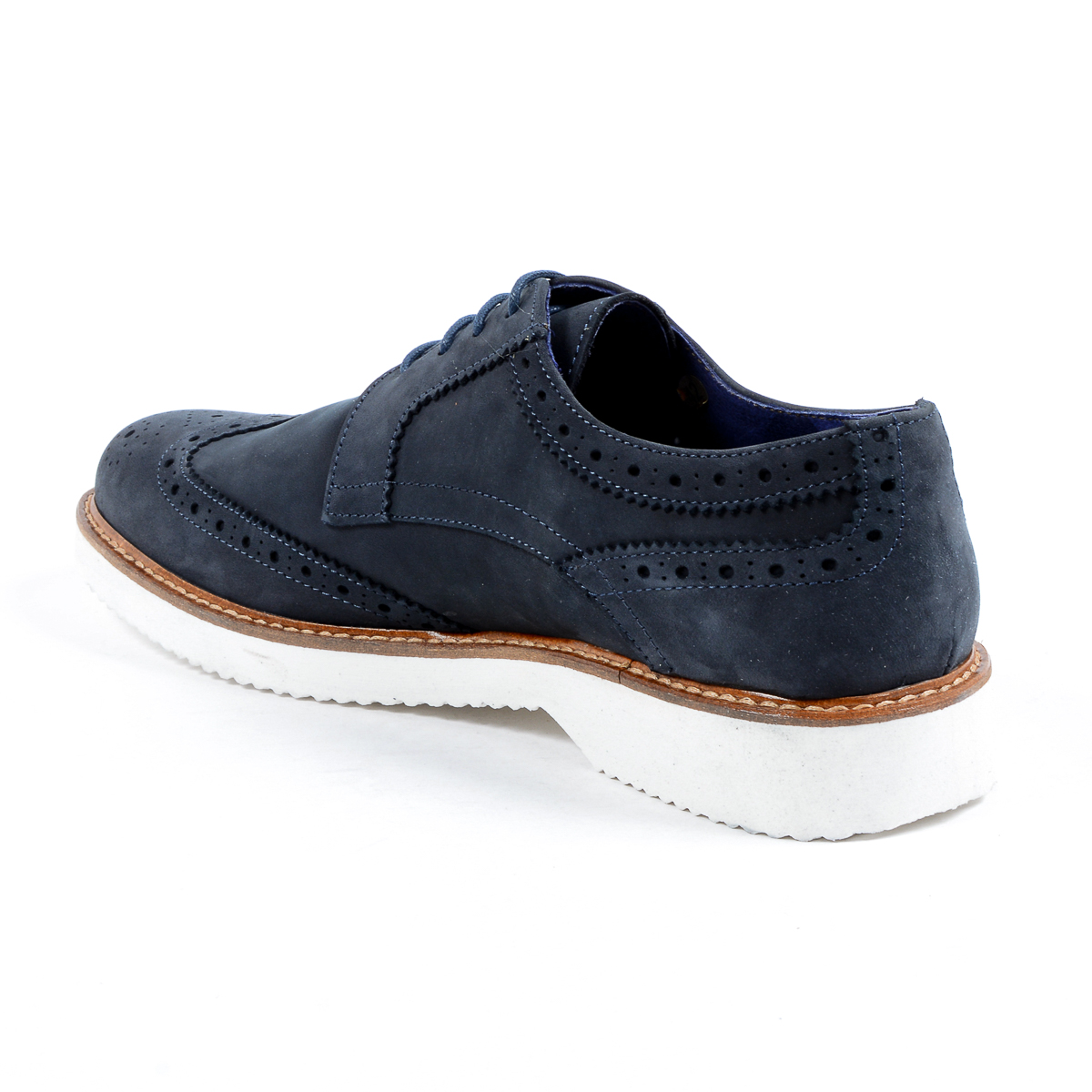 V 1969 Italia - Zapato Oxford Brogue para hombre, color azul, PEDRO