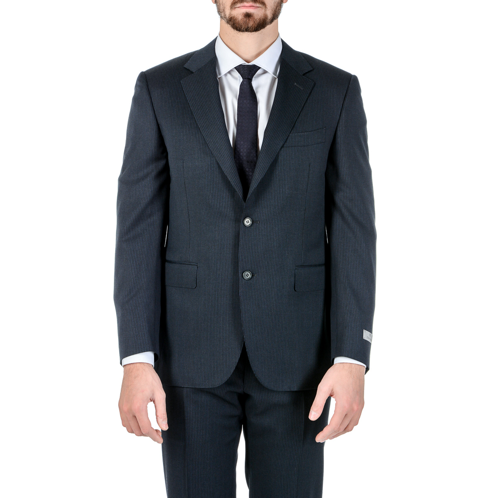 Canali Mens Suit Long Sleeves Dark Grey