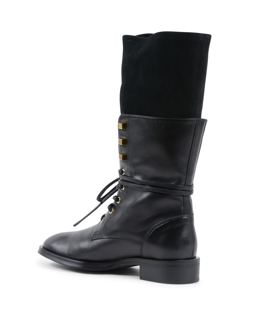 Stuart Weitzman - Bota corta para mujer, color negro y violeta