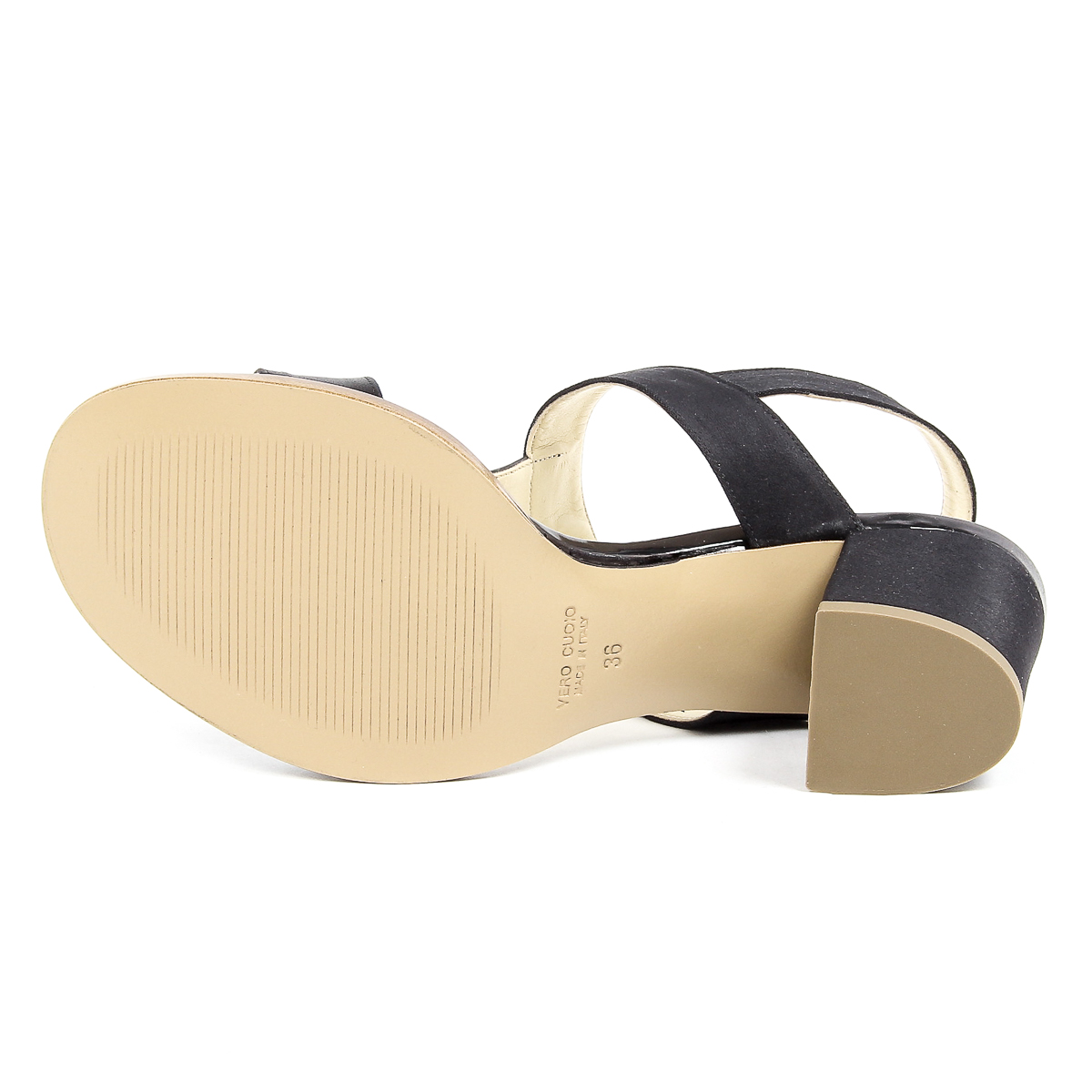 Sandalia V 1969 Italia para mujer, color negro, PERLA