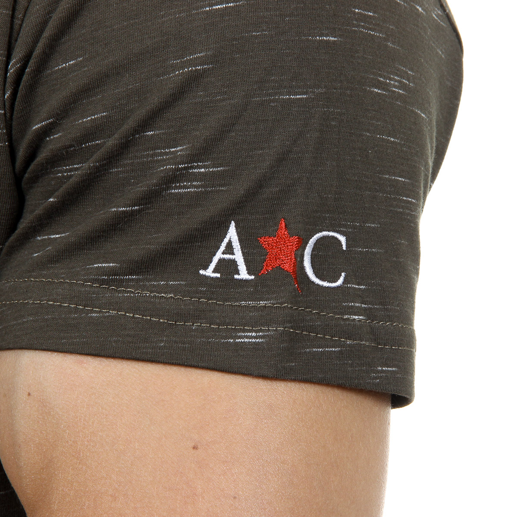 Andrew Charles Mens T-Shirt Short Sleeves V-Neck Dark Green AARON