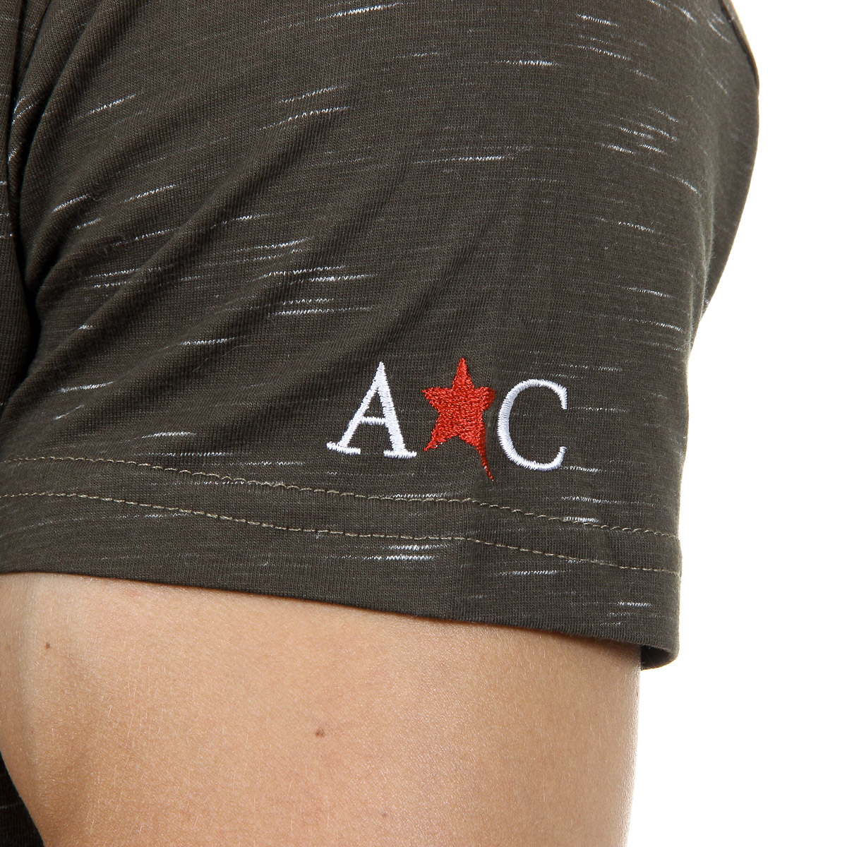 Andrew Charles Mens T-Shirt Short Sleeves V-Neck Dark Green AARON