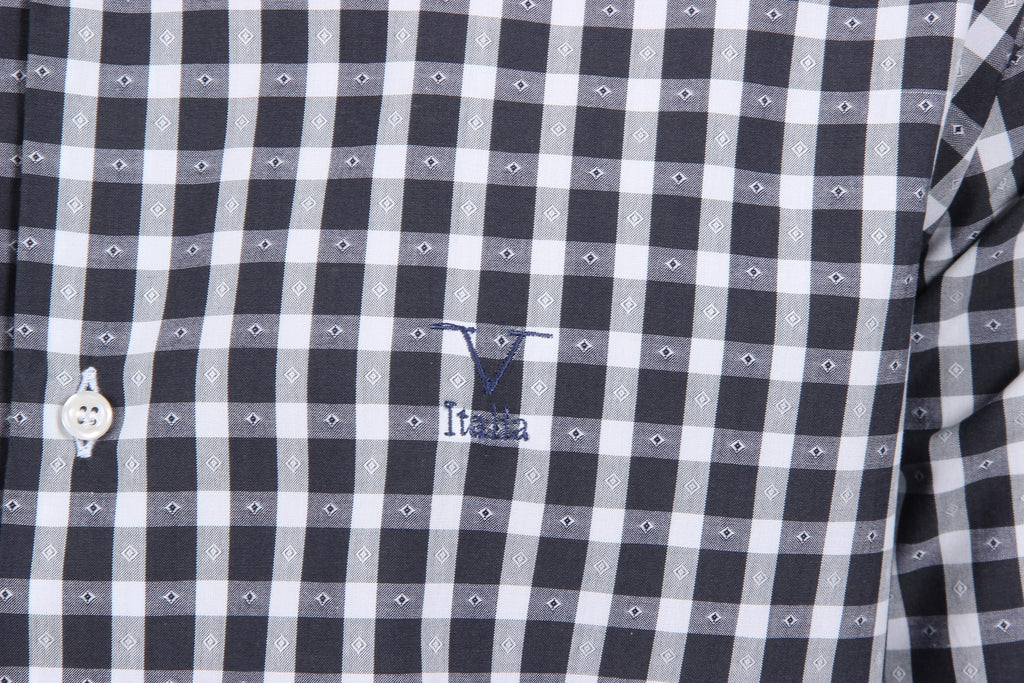 Camisa clásica moderna de corte italiano para hombre V 1969, talla 377, 216