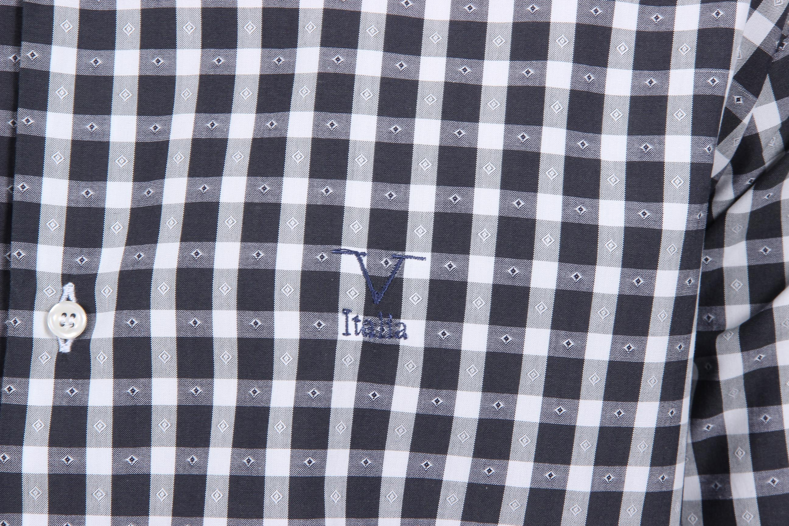 Camisa clásica moderna de corte italiano para hombre V 1969, talla 377, 216
