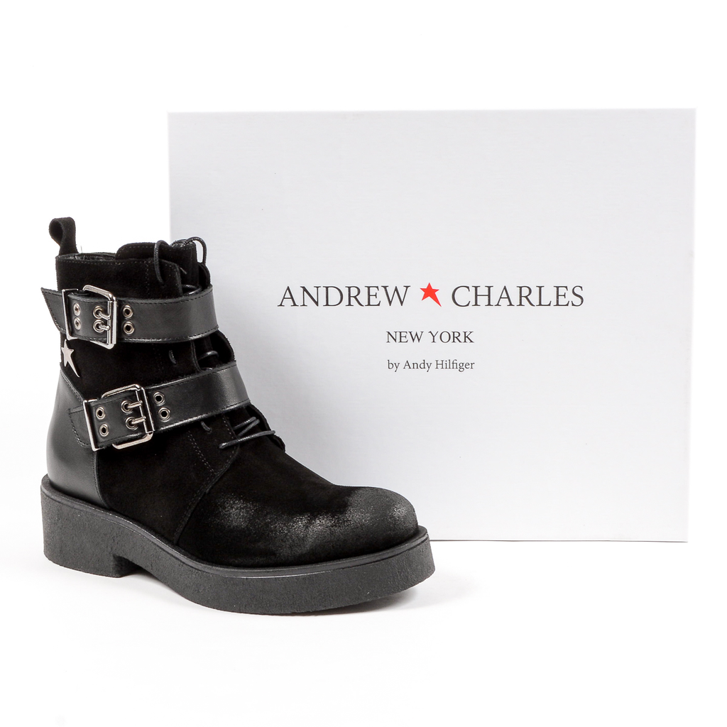 Andrew Charles Womens Ankle Boot Black JOAN