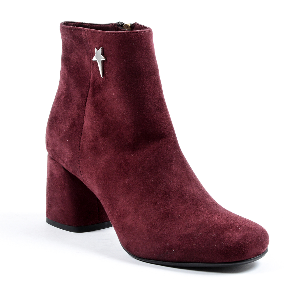 Andrew Charles Womens Heeled Ankle Boot Bordeaux DOLLY