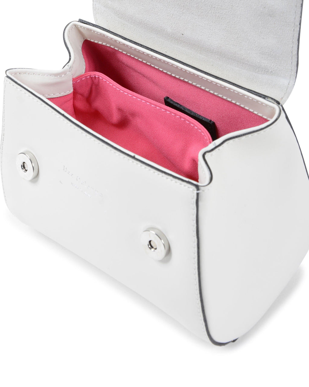 Bolso bandolera pequeño Portofino Cocco - Blanco y rosa