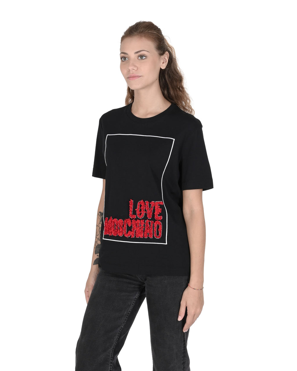 Camiseta Love Moschino para mujer W 4 H06 14 M 3517 C74 NEGRO