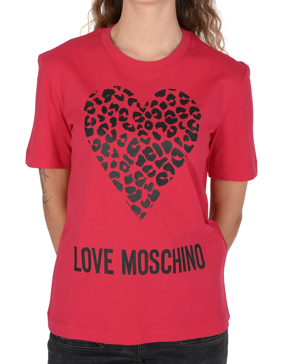 Camiseta de mujer Love Moschino W 4 H06 27 M 3876 P23 ROJO