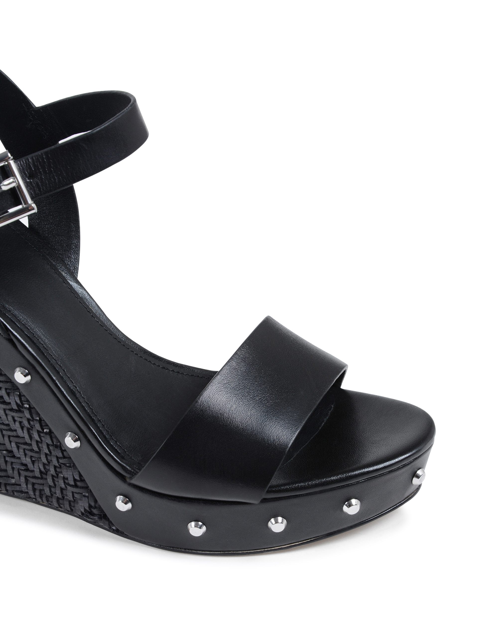 Sandalias de cuña para mujer Michael Kors negras ELLEN