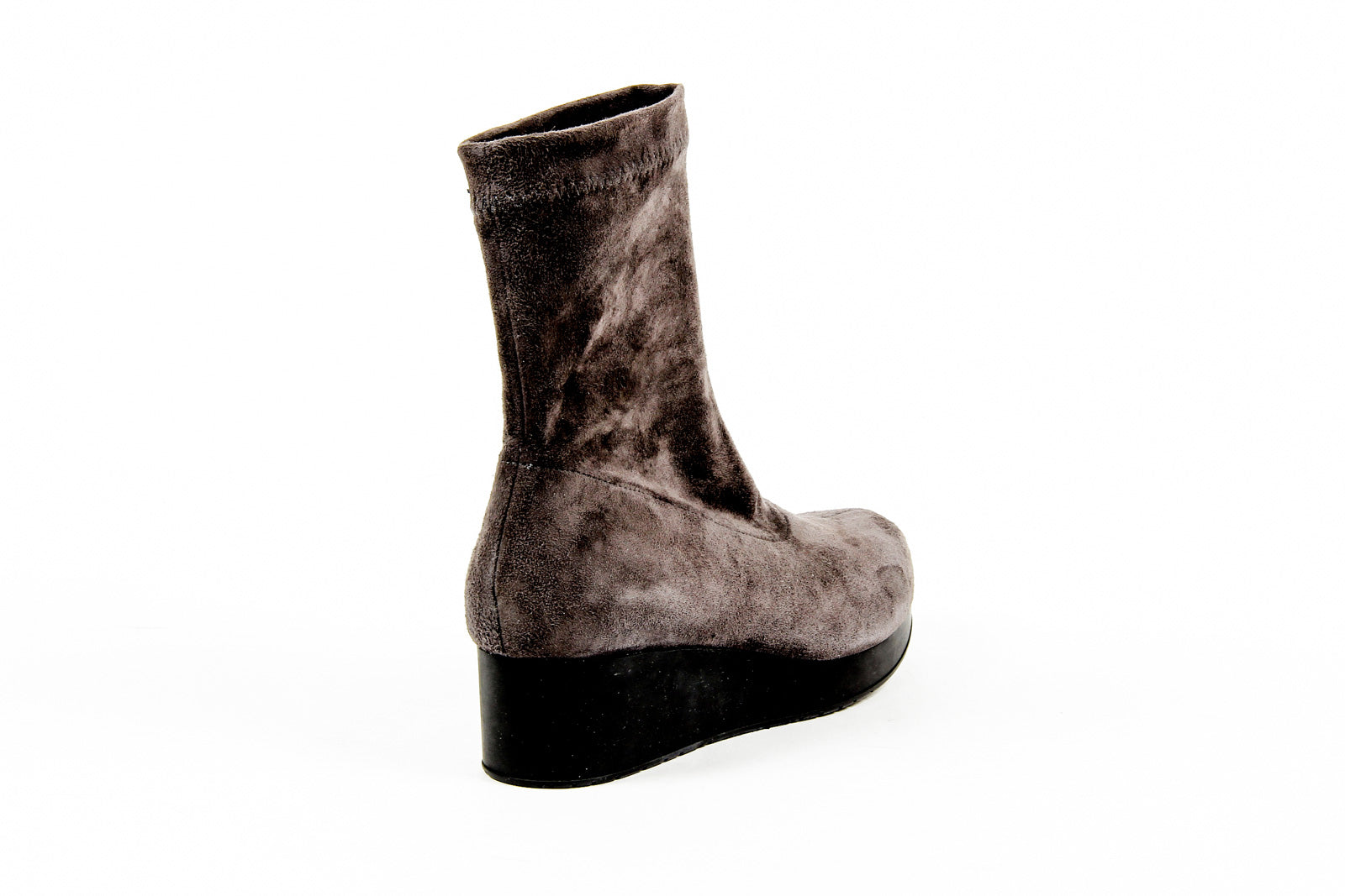 Robert Clergerie Paris - Bota corta para mujer NERDALJ VELOURS STRETCH ANTRACITA DBL