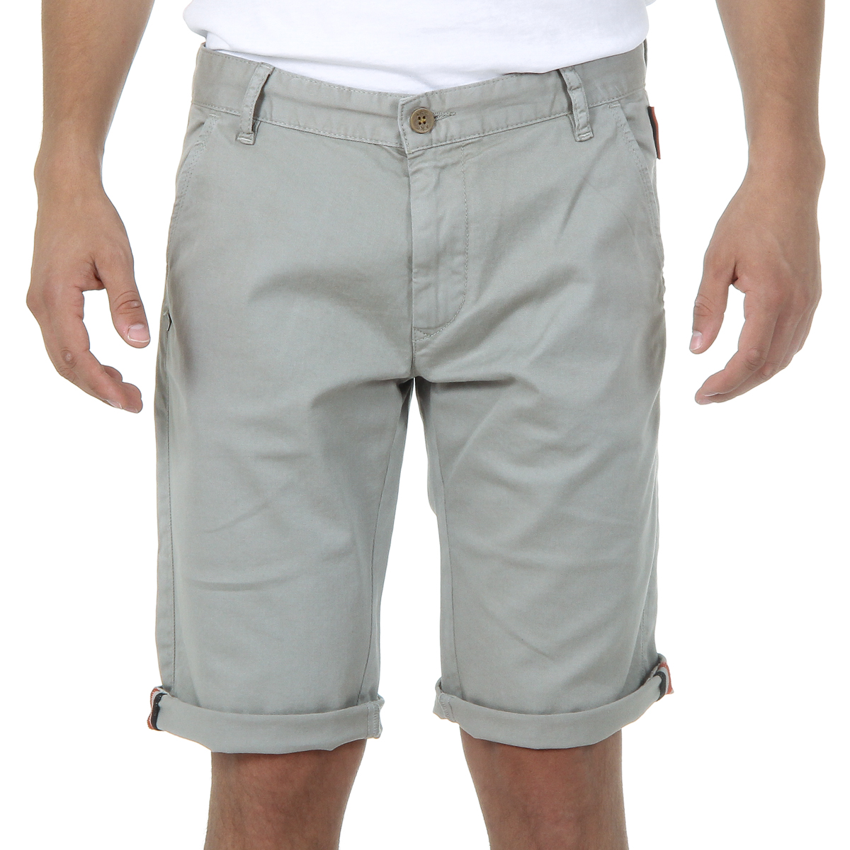 Pantalones cortos Andrew Charles para hombre gris claro SADECK