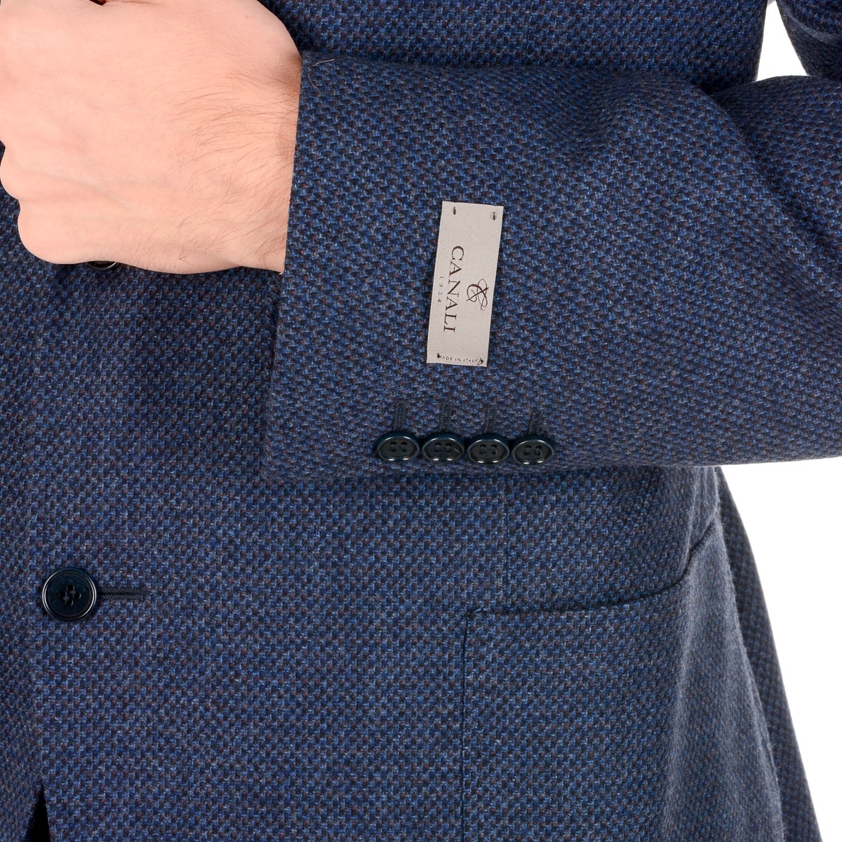 Chaqueta Canali para hombre de manga larga azul