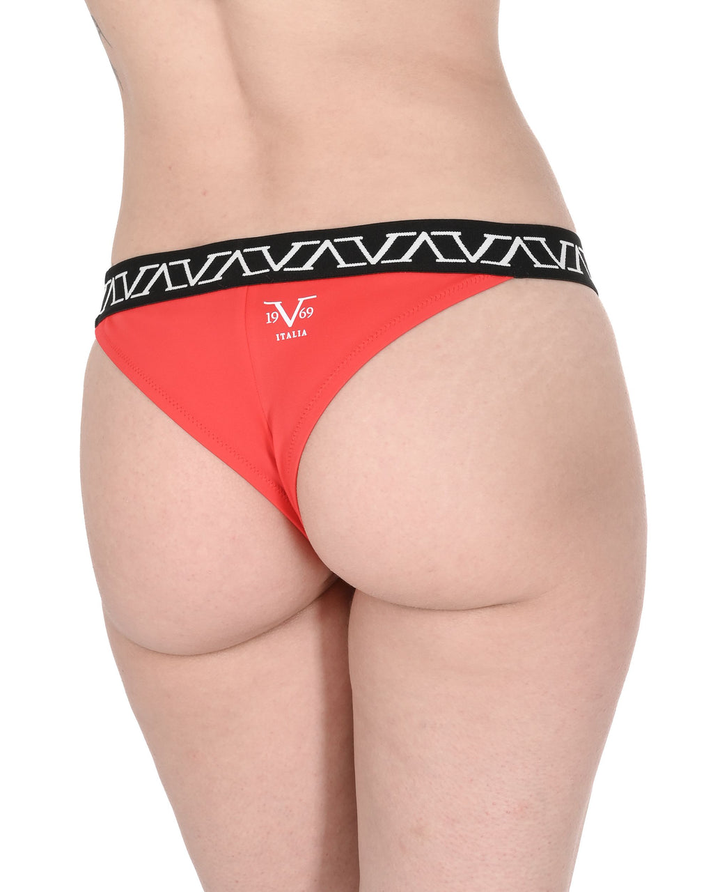 19V69 Italia Womens Swimwear Elastic Tape Top VSC1WTP05 RED