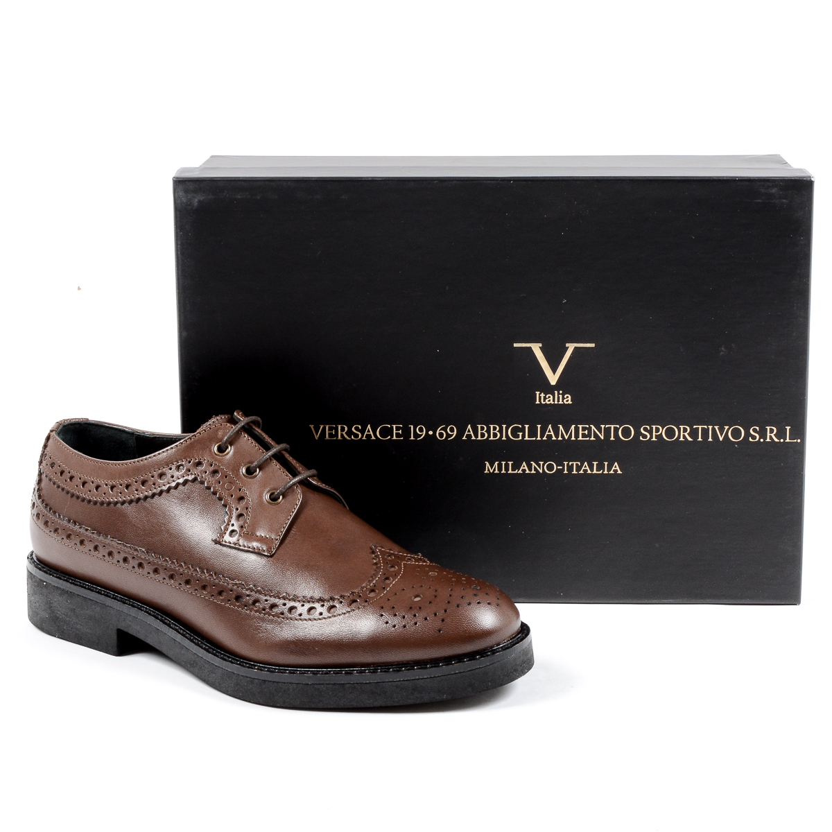 V 1969 Italia Zapato Brogue para Mujer Marrón TRENTO