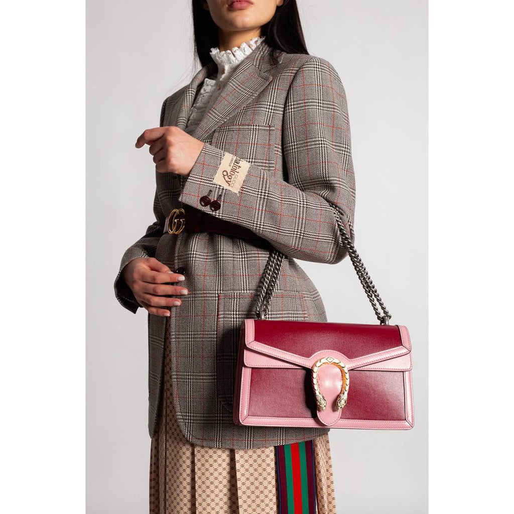 Bolso de hombro Gucci Azalea Dionysus rosa y rojo
