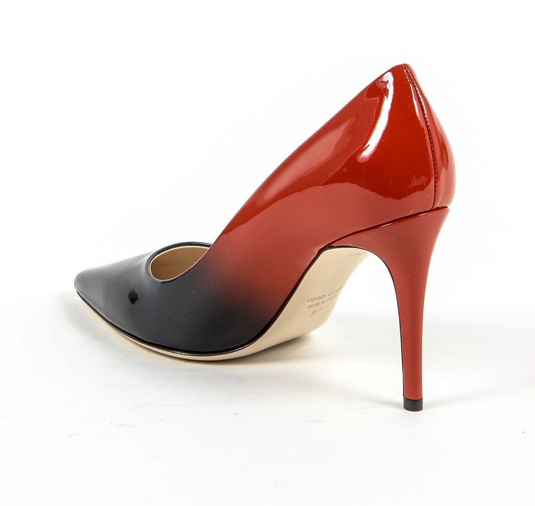 Zapatos de tacón para mujer V 1969 Italia 3104091 VERN. SFUMATO NERO-ROSSO