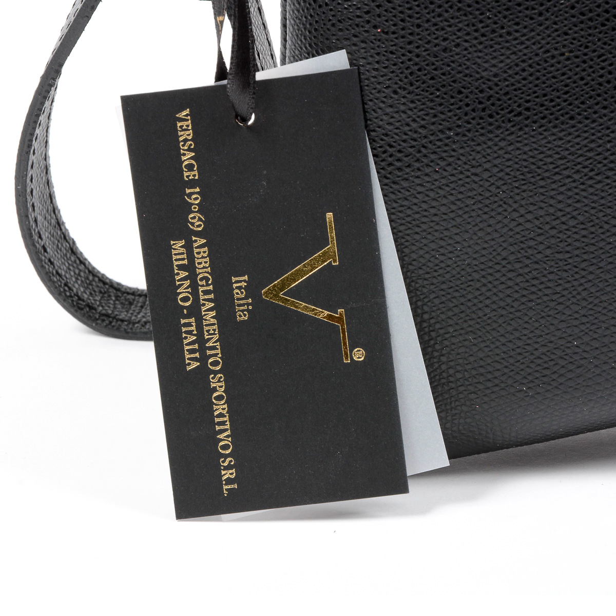 Bolso de mano para mujer V 1969 Italia negro PECHINO