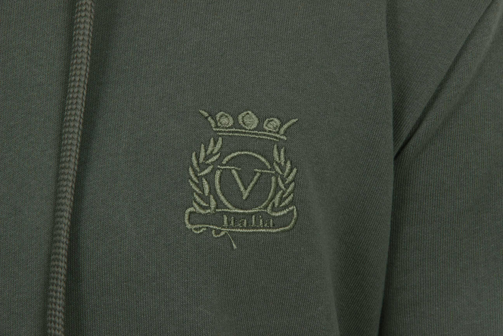 Sudadera con capucha V 1969 Italia para hombre ART. 4467 VERDE MILITAR