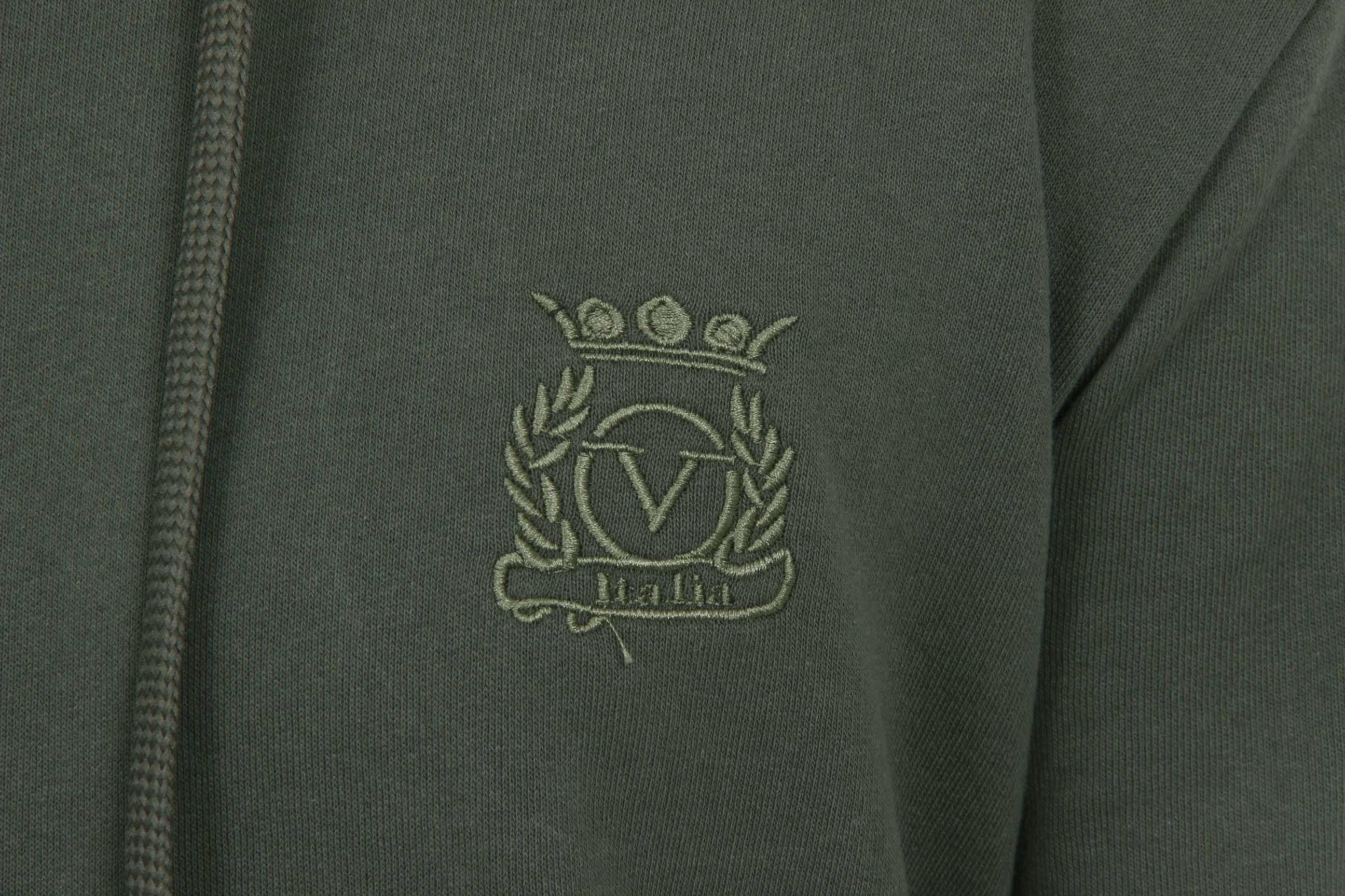 Sudadera con capucha V 1969 Italia para hombre ART. 4467 VERDE MILITAR