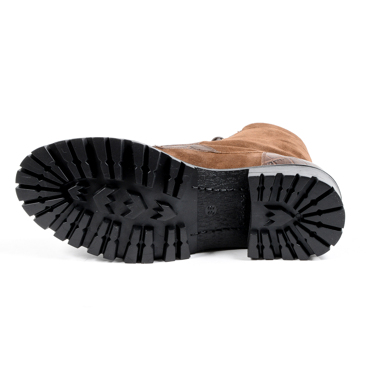 V 1969 Italia Womens Short Boot Brown STONE