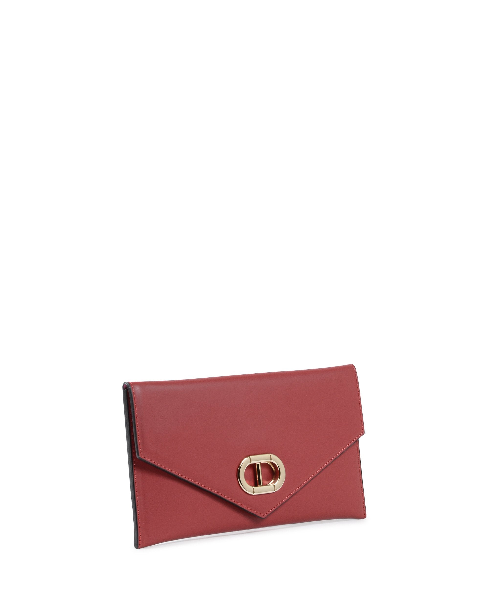 Cartera de piel tipo sobre - Rubí